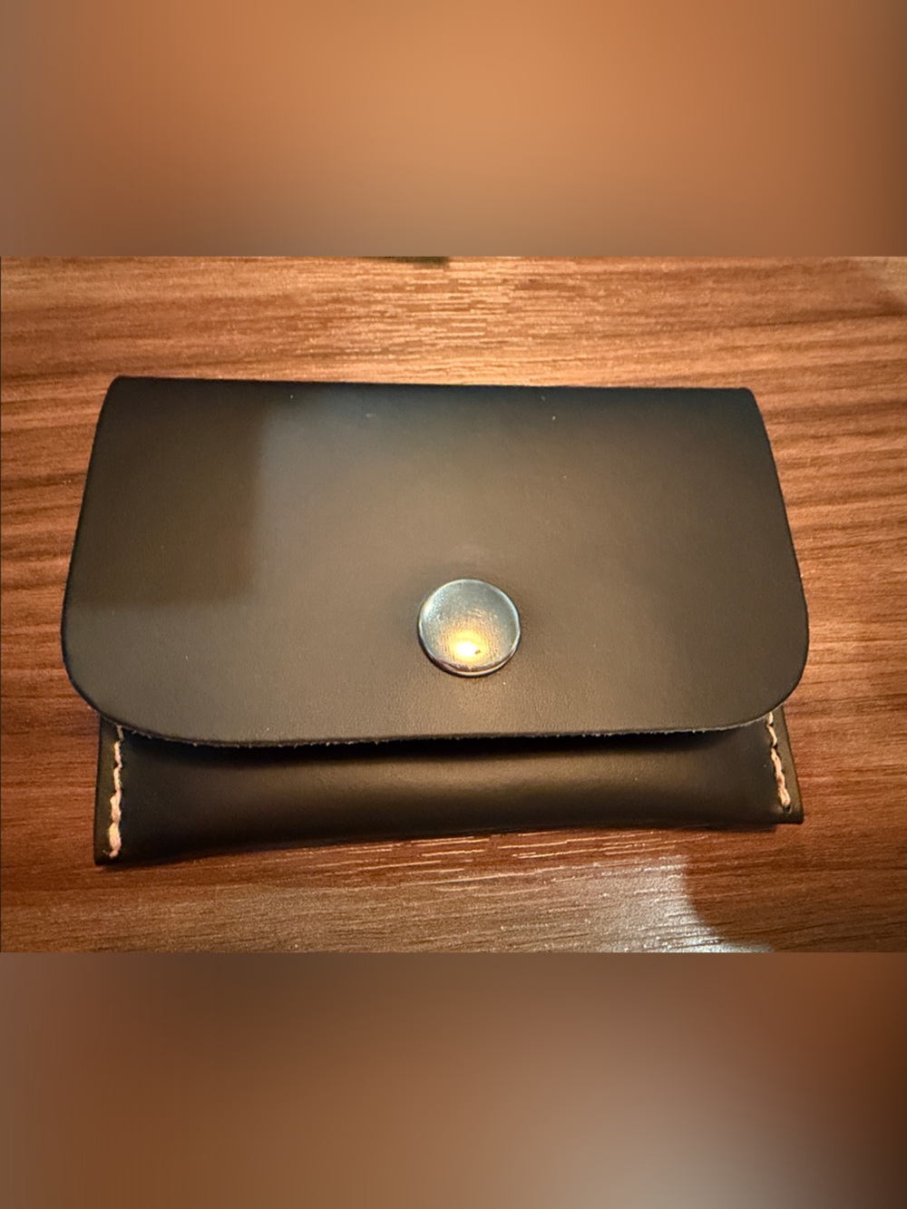 Skunkfunk Black Leather Snap Wallet